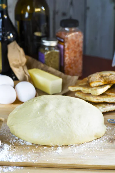 Ready Made Dough Groan Fresh Variety Products — Stock Photo, Image