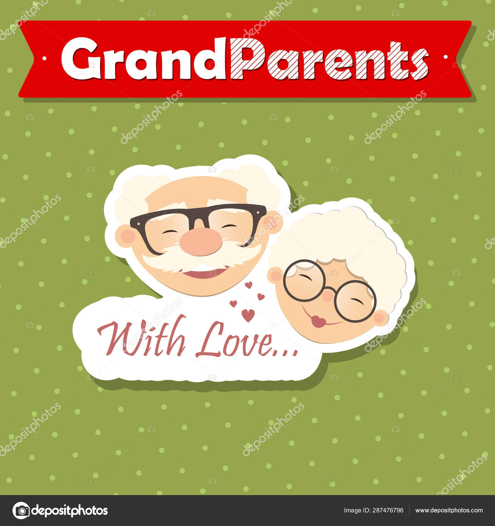 ハッピー祖父母の日 ベクトルイラスト 祖母 祖父の日のためのデザイン グリーティングカード チラシ ポスター バナー プリント Tシャツとして使用できます 無料のストックベクター C Shekoru