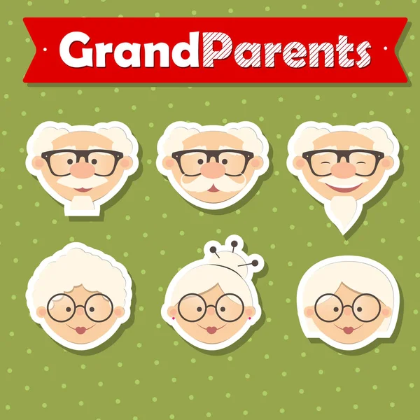 С Днем дедушки и бабушки, векторная иллюстрация. Дизайн для бабушки, дедушки Дэя. Можно использовать в качестве поздравительной открытки, флаера, плаката, баннера, для печати, футболки . — стоковый вектор