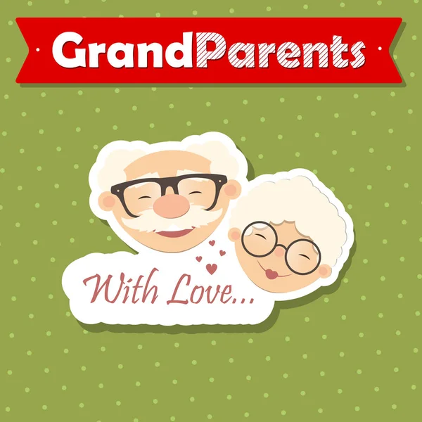 Happy Grandparent Day, vector illustration. Design for grandmother, grandfather Day. Can be used as a greeting card, flyer, poster, banner, for print, T-shirt. — Free Stock Photo