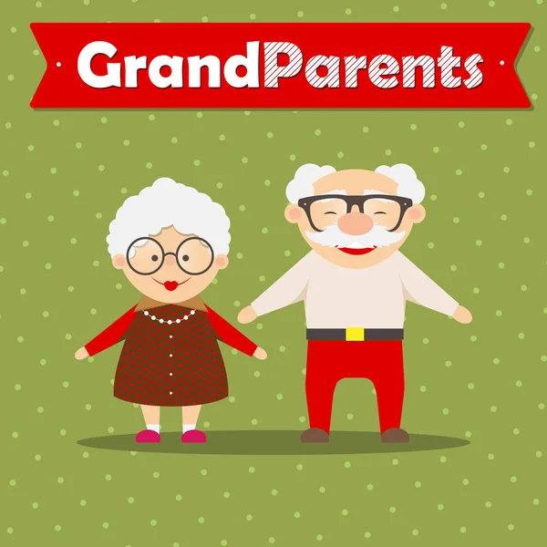 Mutlu grandparent günü, vektör Illustration. Büyükanne için tasarım, Büyükbaba günü. Bir tebrik kartı olarak kullanılabilir, afiş, poster, afiş, baskı için, T-shirt. — Stok Vektör