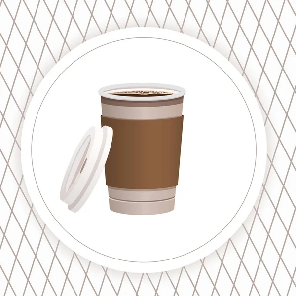 Patrón sin costura con iconos de café y té. Ilustración de stock vectorial, EPS 10 . — Vector de stock