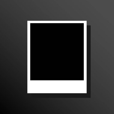 İzole arka planda gerçekçi fotoğraf çerçevesi. Şeffaf arka plan üzerinde vektör fotoğraf çerçevesi.vektör illüstrasyon eps10