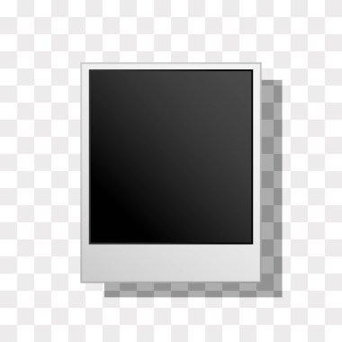 İzole arka planda gerçekçi fotoğraf çerçevesi. Şeffaf arka plan üzerinde vektör fotoğraf çerçevesi.vektör illüstrasyon eps10