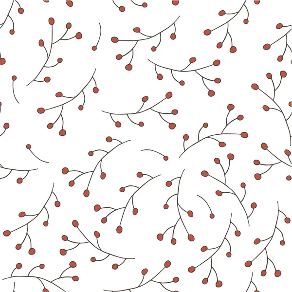 Seamless background pattern with leaf, plants, grass. Hand draw botanic vector stock illustration, EPS 10. — Stock Vector