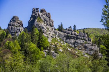 Tustan kale - bir ortaçağ uçurum tarafı kale-şehir, Batı Ukrayna'nın Lviv bölgedeki arkeolojik ve doğal anıt yeri
