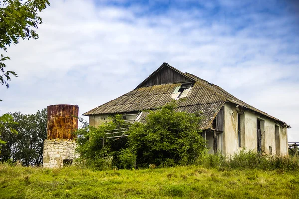 Celeiro Abandonado Aldeia Ucraniana — Fotografia de Stock
