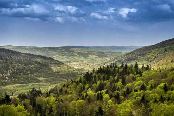 Панорама Карпатских гор — стоковое фото