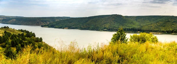 Panoramatický Výhled Řeku Dněstr Národní Přírodní Park Podilski Khmelnytský Kraj — Stock fotografie