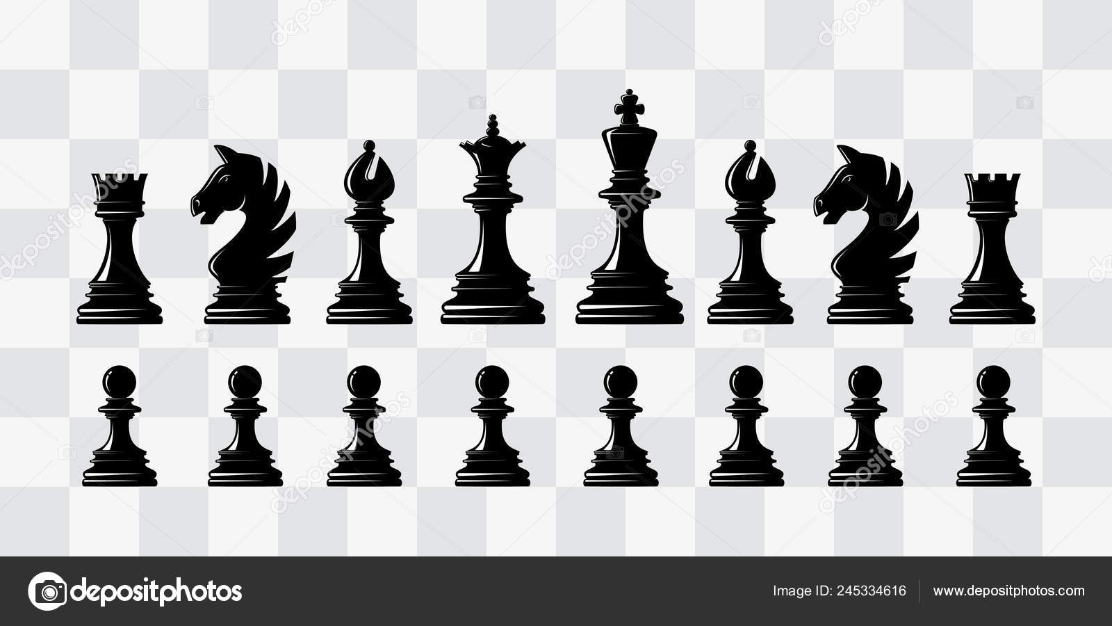 Premium Vector  Chess piece icons set smart board game elements chess  silhouettes