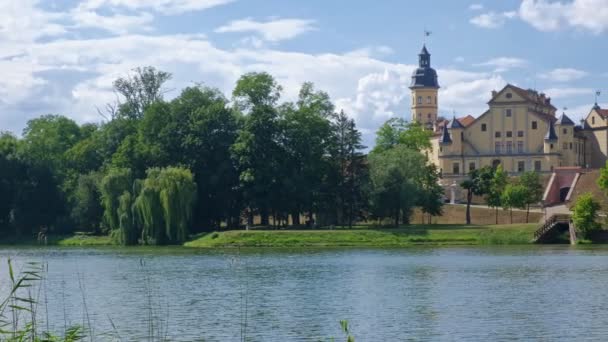 Tourist Landmark Attraction Nesvizh Castle Minsk Region Belarus — Stock Video