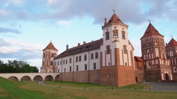 Attrazione Turistica Castello Mir Regione Grodno Bielorussia — Video Stock