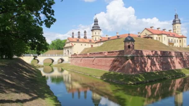 Tempat Wisata Belarusia Istana Nesvizh Wilayah Minsk Belarus — Stok Video