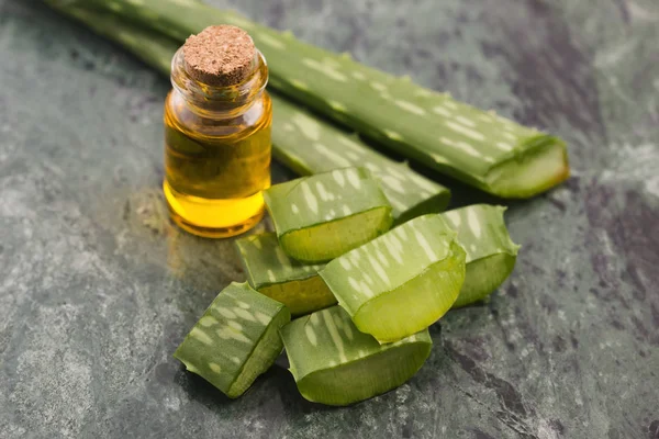 Bouteille Huile Aloe Vera — Photo