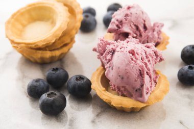 Yabanmersinli meyveli dondurma.