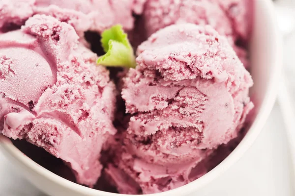 带有蓝莓的水果冰淇淋 — 图库照片