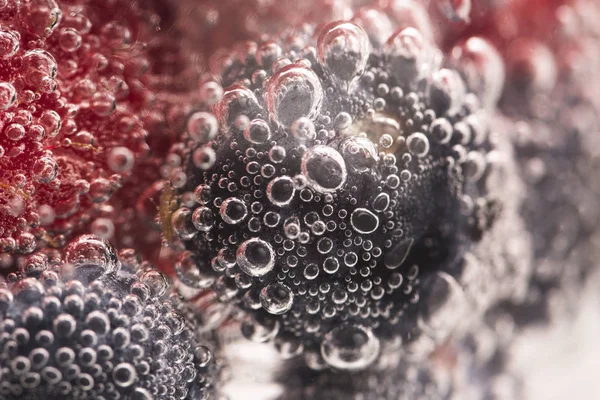 Buborékok Víz Alatt Gyümölcs — Stock Fotó