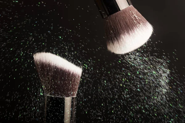 Escova Cosméticos Maquiagem Colorida — Fotografia de Stock
