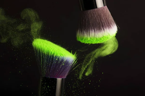 Brosse Cosmétique Poudre Maquillage Colorée — Photo