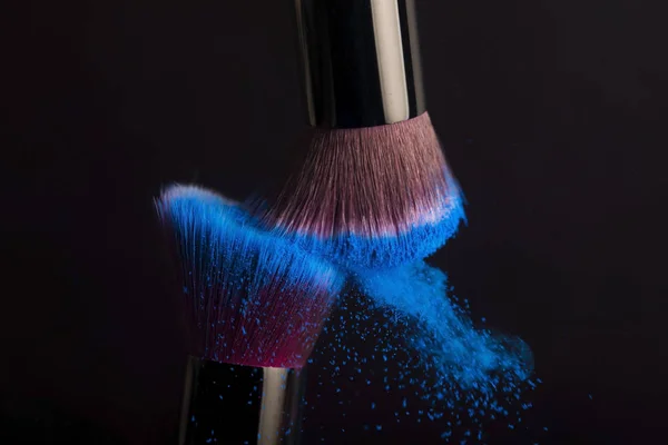 Brosse Cosmétique Poudre Maquillage Colorée — Photo