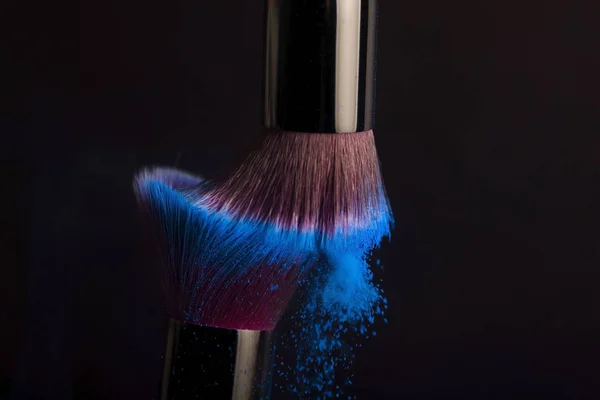Cepillo Cosméticos Polvo Maquillaje Colorido — Foto de Stock