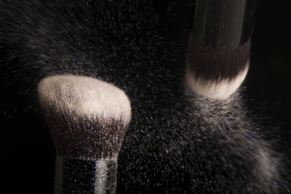 Brosse Cosmétique Poudre Maquillage Colorée — Photo