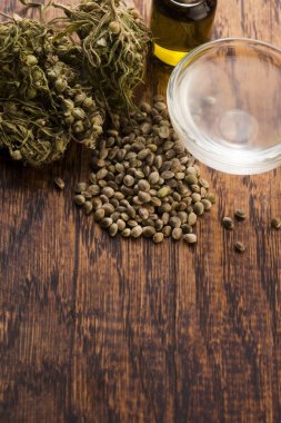 Esrar özü yaprakları ile