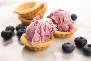 Yabanmersinli meyveli dondurma.