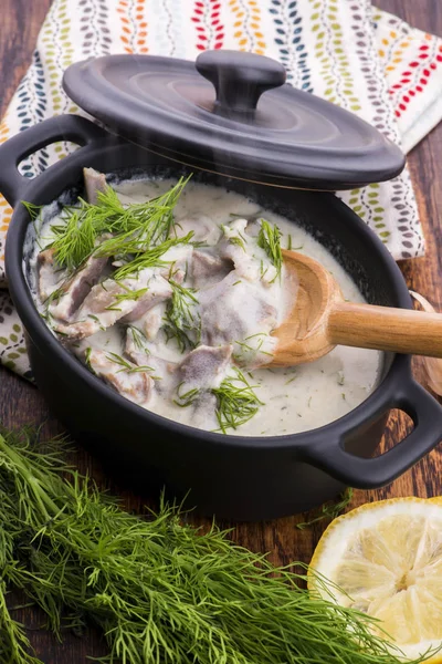 Turkish traditional tripe soup; iskembe corbasi and offal soup — Stock Photo, Image