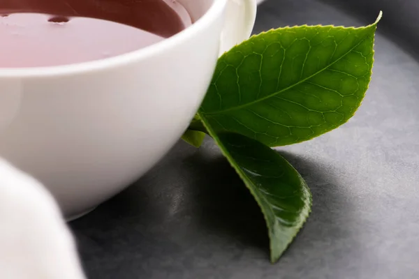 Chá Verde Aromático Folhas Chá Frescas — Fotografia de Stock