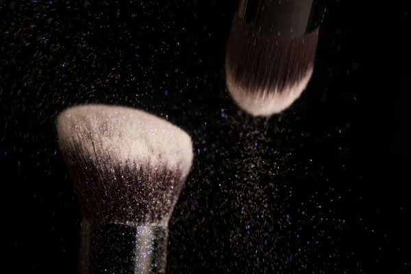 Brosse Cosmétique Poudre Maquillage Colorée — Photo