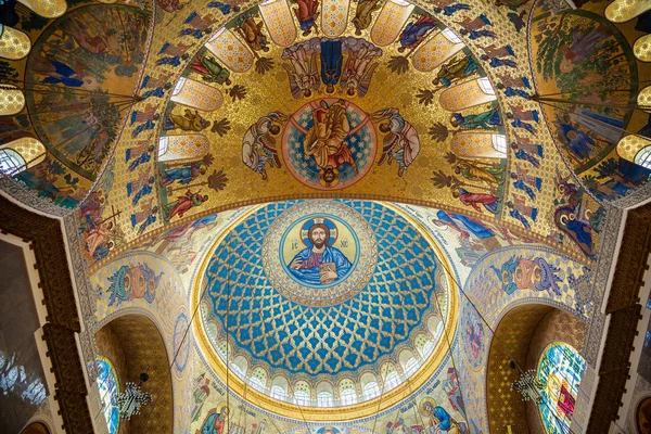Saint Petersburg Russia July 2016 Maleriet Katedralens Kuppel Kronshtadt Petersburg – stockfoto