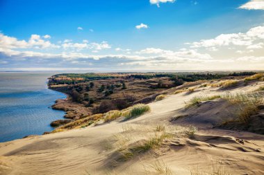 güzel gri Dunes adlı Curonian Spit Nida, Neringa, Litvanya