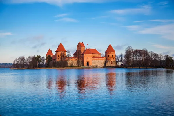 Castello Trakai Nel Profondo Autunno Vilnius Lituania — Foto Stock