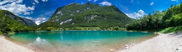 Красивый Панорамный Вид Горное Озеро Тенно Тренто Италия — стоковое фото