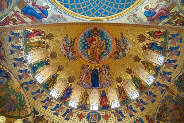 Saint Petersburg Rusia Julio 2016 Cúpula Pintada Catedral Naval Kronshtadt —  Fotos de Stock