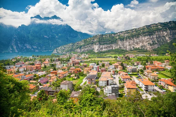 Very green small village Torbole — Stock Photo, Image