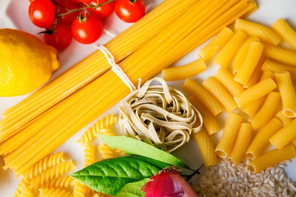 Close-up ingredientes alimentares italianos — Fotografia de Stock