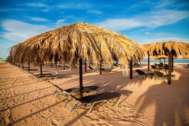 Gün batımında Mısır plajı