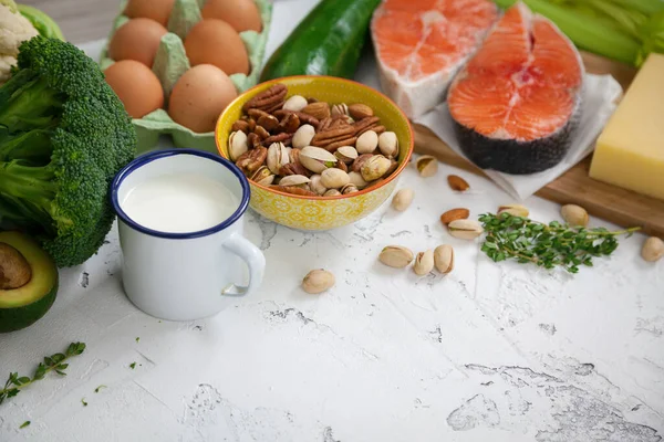 Dieta Flexitariana Dieta Keto Conjunto Productos Comida Saludable Verduras Verdes —  Fotos de Stock
