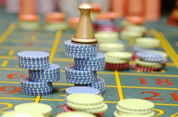 Nahaufnahme Von Casino Chips — Stockfoto