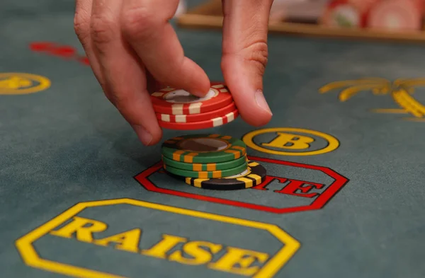 Nahaufnahme Von Casino Chips — Stockfoto