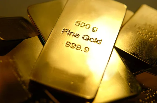 Closeup View Gold Bars — Stock Photo, Image