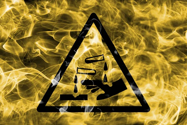Дымовой Знак Предупреждающий Опасности Вредных Веществ Треугольный Знак Опасности Дымовой — стоковое фото