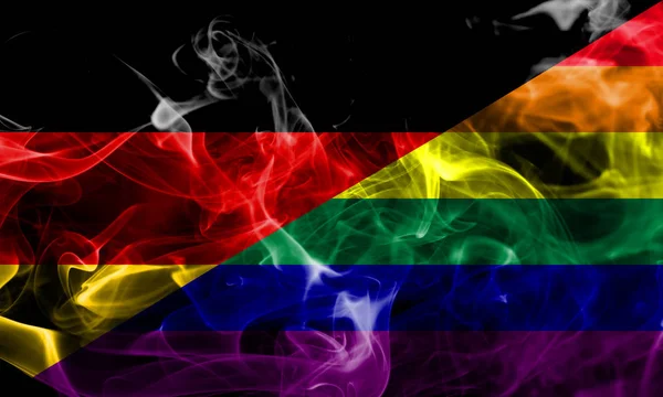 Deutschland Homosexuelle Rauchfahne Lgbt Deutschland Flagge — Stockfoto