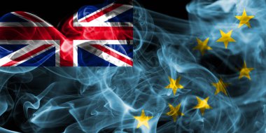 Siyah bir arka plan üzerinde duman Tuvalu bayrağı 