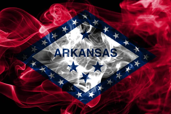 Arkansas State Smoke Flag Spojené Státy Americké — Stock fotografie