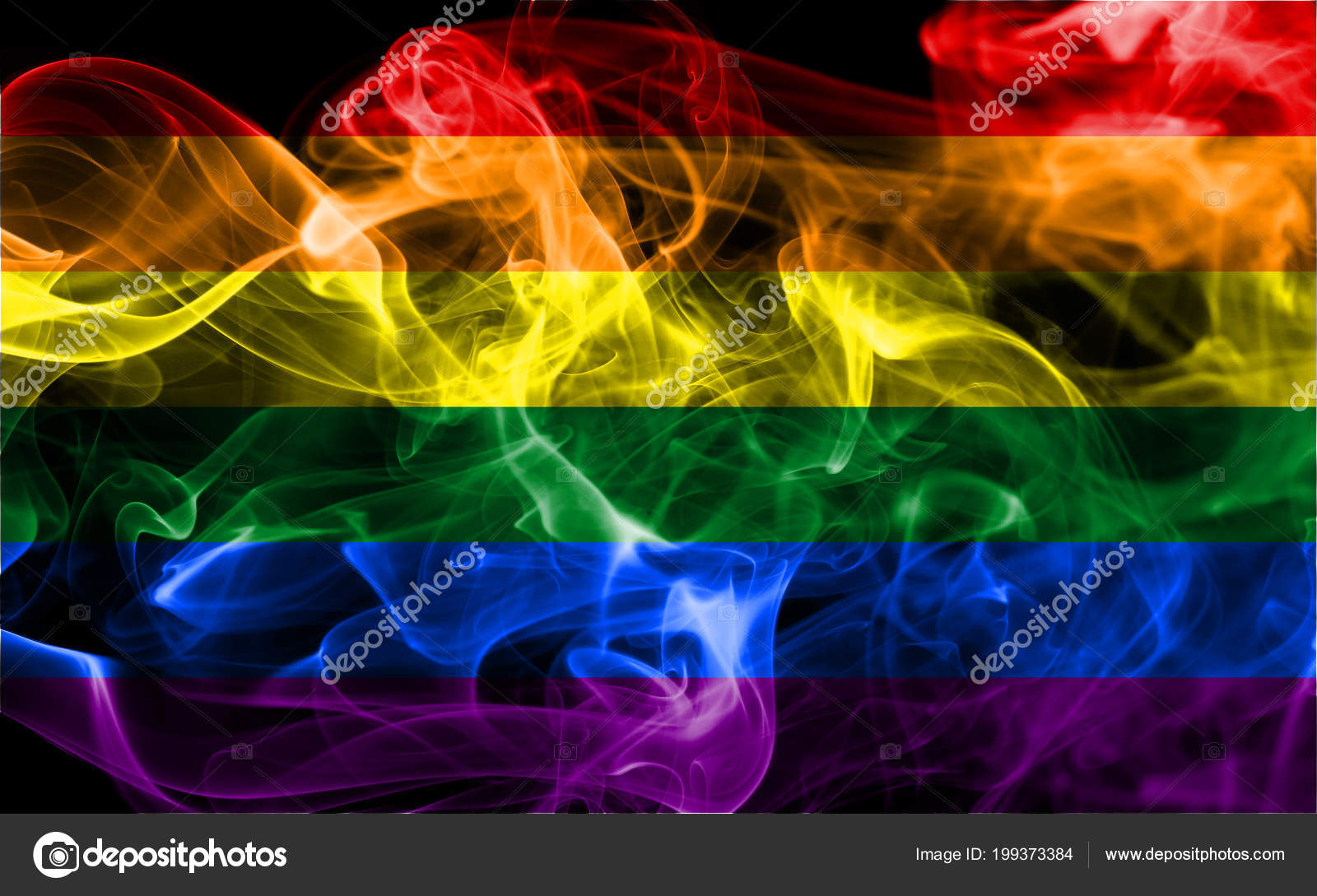 Gay Fumaça Bandeira Bandeira Orgulho Lgbt Stock Photo Vladem