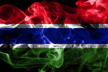 Gambiya duman bayrağı siyah zemin 