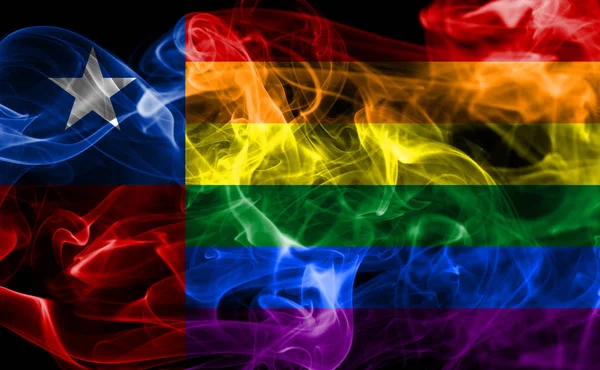 Chile Gay smoke flag, Chile flag